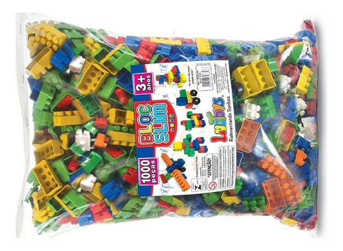 Blocos De Montar 1000 Peças Pedagogico Brinquedo Infantil